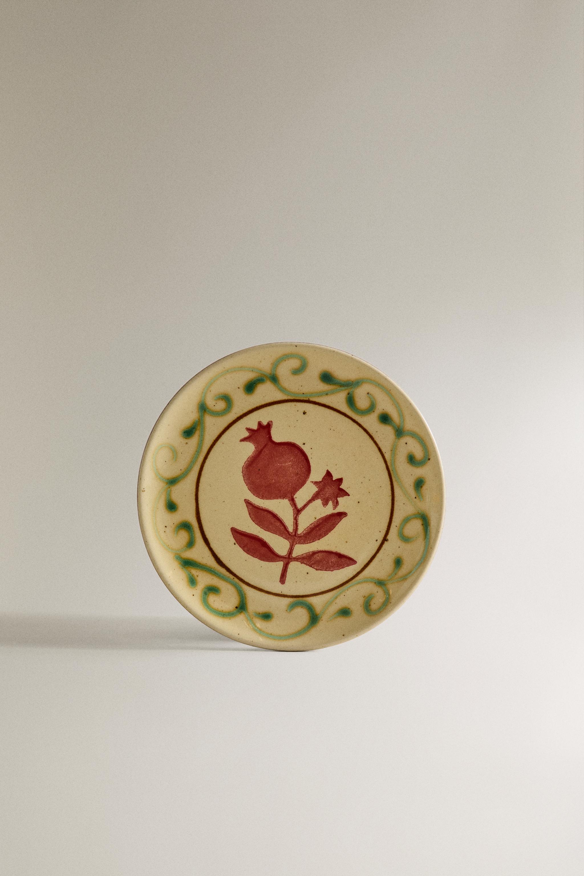 TERRACOTTA POMEGRANATE SIDE PLATE